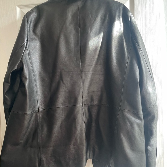 Muubaa London Black Women's Leather Blazer (Size 12) - Picture 3 of 7